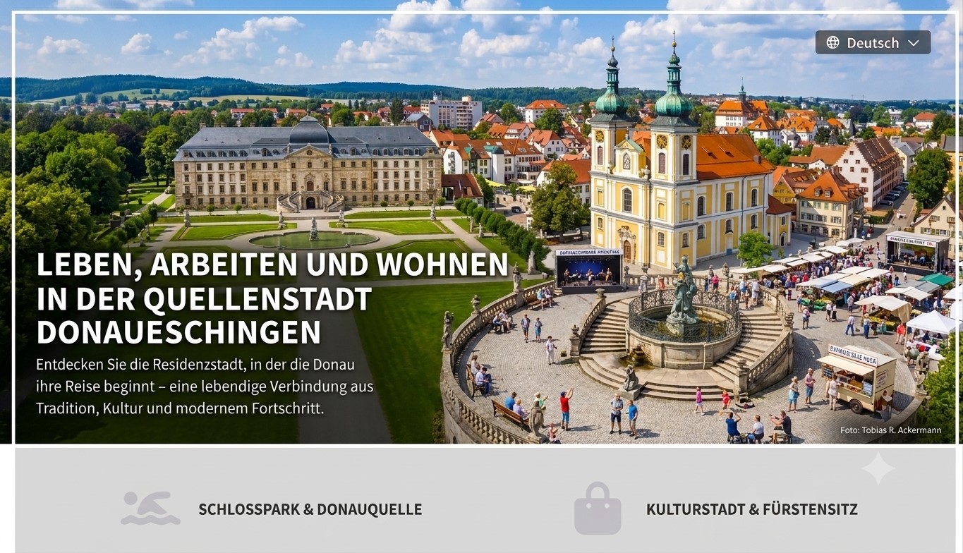 Donaueschingen Schloß Donauqelle Stadtkirche